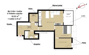 Pronájem bytu 3+kk v osobním vlastnictví 53 m², Plzeň