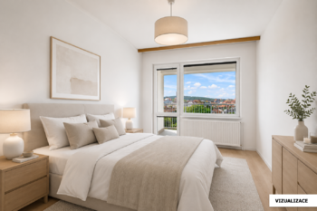 pokoj 2 vizualizace - Prodej bytu 3+1 v osobním vlastnictví 77 m², Teplice