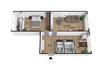 Prodej bytu 2+1 v osobním vlastnictví 60 m², Aš