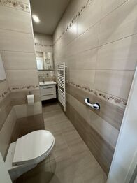 Koupelna s WC - Pronájem bytu 3+1 v družstevním vlastnictví 63 m², České Budějovice
