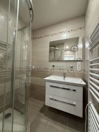 Koupelna s WC - Pronájem bytu 3+1 v družstevním vlastnictví 63 m², České Budějovice