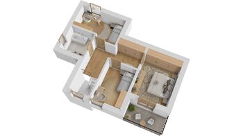 Půdorys - I. patro - Prodej domu 98 m², Čeladná