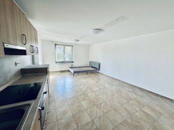 LOžnice/ obývací pokoj - Pronájem bytu 1+kk v osobním vlastnictví 30 m², Lanškroun
