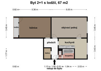 Prodej bytu 2+1 v osobním vlastnictví 63 m², Ústí nad Labem