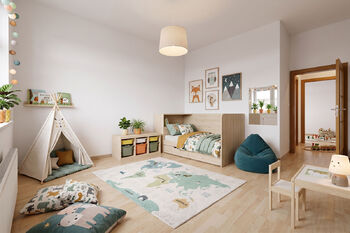 VIZUALIZACE dětský pokoj - Prodej bytu 4+kk v osobním vlastnictví 116 m², Praha 9 - Libeň