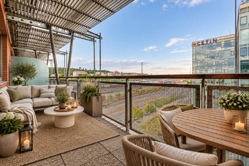 VIZUAIZACE terasa - Prodej bytu 4+kk v osobním vlastnictví 116 m², Praha 9 - Libeň