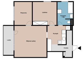 Pronájem bytu 3+1 v osobním vlastnictví 53 m², Plzeň