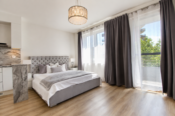 Obývací pokoj - Pronájem bytu 1+kk v osobním vlastnictví 42 m², Praha 9 - Letňany