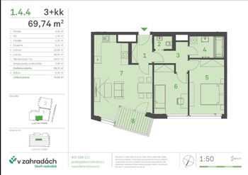 Pronájem bytu 3+kk v osobním vlastnictví 70 m², Praha 8 - Libeň