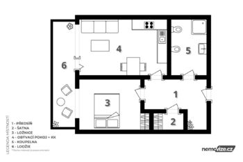 Prodej bytu 2+kk v osobním vlastnictví 62 m², Praha 5 - Stodůlky