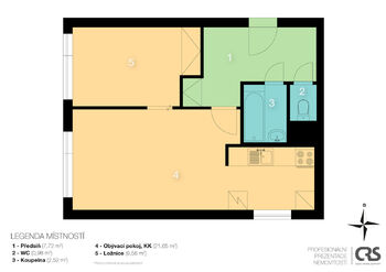 Pronájem bytu 2+kk v osobním vlastnictví 42 m², Praha 6 - Řepy