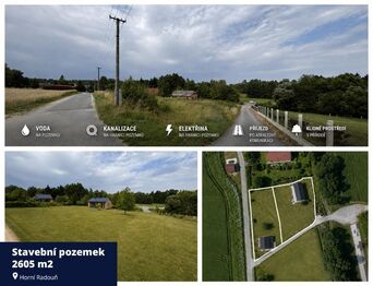 Prodej pozemku 2605 m², Horní Radouň