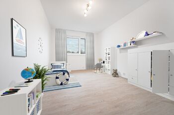 VIZUALIZACE: Dětský pokoj - možné uspořádání - Pronájem bytu 3+kk v osobním vlastnictví 86 m², Český Brod