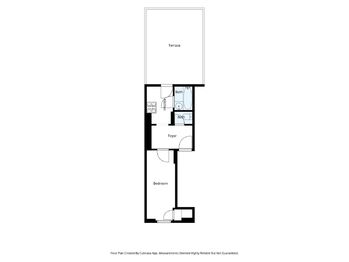 Plánek bytu - Prodej bytu 1+1 v osobním vlastnictví 24 m², Praha 5 - Smíchov