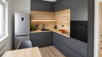 Kuchyně s jídelním prostorem - Prodej bytu 2+1 v osobním vlastnictví 76 m², Kuřim 