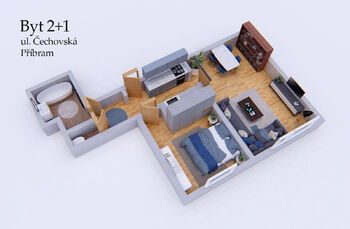 Prodej bytu 2+kk v osobním vlastnictví 44 m², Příbram