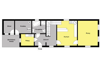 orientační půdorys - Pronájem domu 67 m², Hlízov