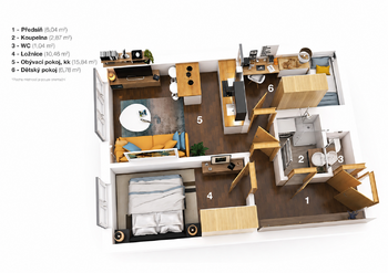 Pronájem bytu 3+kk v osobním vlastnictví 42 m², Slaný
