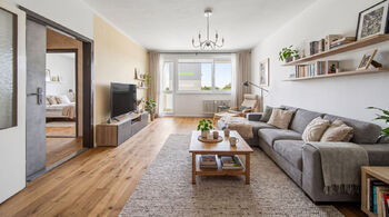 VIZUALIZACE možného zařízení obývacího pokoje  - Pronájem bytu 3+1 v osobním vlastnictví 73 m², Cvikov