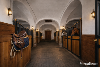 vizualizace - Prodej restaurace 951 m², Hluboké Dvory