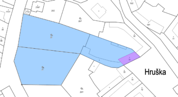 Katastr nemovitostí - Prodej zemědělského objektu 931 m², Hruška