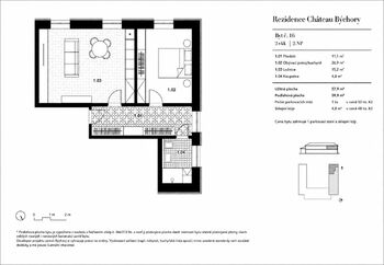Prodej bytu 2+kk v osobním vlastnictví 58 m², Býchory