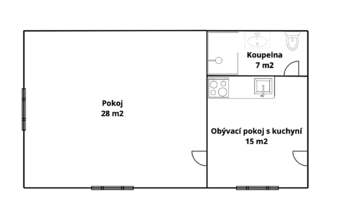Pronájem bytu 2+kk v osobním vlastnictví 50 m², Ořech