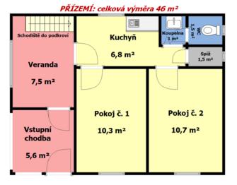 Prodej chaty / chalupy 67 m², Horní Bradlo
