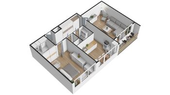 Půdorys - Prodej bytu 2+1 v osobním vlastnictví 67 m², Mladá Boleslav