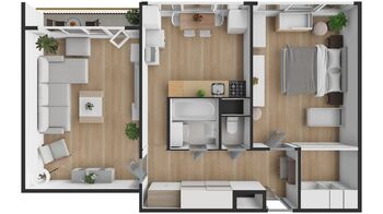 Půdorys - Prodej bytu 2+1 v osobním vlastnictví 67 m², Mladá Boleslav