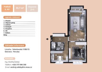 Prodej bytu 2+1 v družstevním vlastnictví 56 m², Ostrava