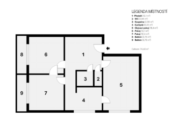 Prodej bytu 3+1 v osobním vlastnictví 67 m², Světlá nad Sázavou
