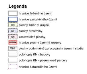 Územní plán 2 - legenda - Prodej pozemku 5220 m², Horní Jiřetín