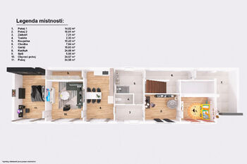 Půdorys přízemí - Prodej domu 136 m², Všemyslice