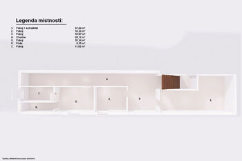 Půdorys 2. NP - Prodej domu 136 m², Všemyslice