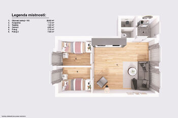 Půdorys (apartmán 2) - Prodej domu 192 m², Střížovice