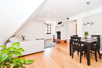 obývací pokoj - Pronájem bytu 3+kk v osobním vlastnictví 91 m², Praha 7 - Troja