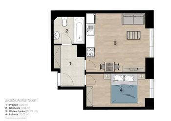 Prodej bytu 2+kk v osobním vlastnictví 35 m², Liberec