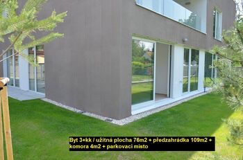 Byt s předzahrádkou - Pronájem bytu 3+kk v osobním vlastnictví 76 m², Praha 9 - Klánovice 