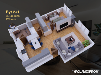 Prodej bytu 2+1 v osobním vlastnictví 58 m², Příbram