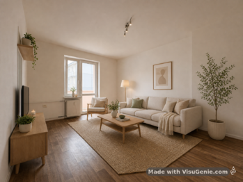vizualizace obývacího pokoje - Pronájem bytu 2+1 v osobním vlastnictví 50 m², Šumperk