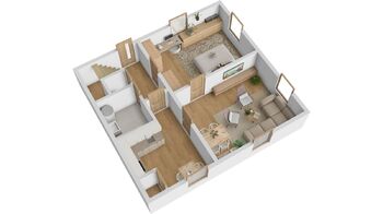 Půdorys 1.NP - Prodej domu 130 m², Český Dub