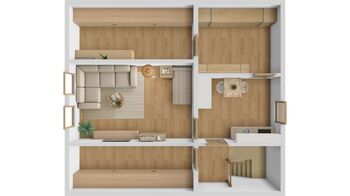 Půdorys 2.NP - Prodej domu 130 m², Český Dub