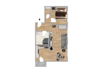 Pronájem bytu 2+kk v družstevním vlastnictví 55 m², Ostrava
