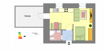 Pronájem bytu 1+kk v osobním vlastnictví 32 m², Chrastava