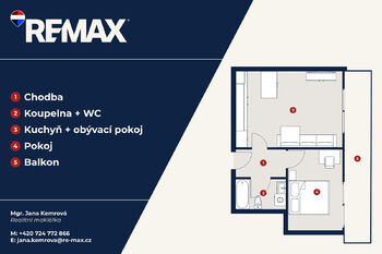 Prodej bytu 2+kk v osobním vlastnictví 46 m², Hostivice
