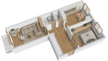 Prodej bytu 2+1 v osobním vlastnictví 58 m², Náchod