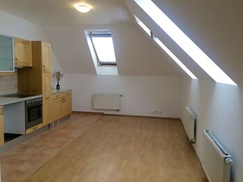 Obývací pokoj s kuchyňským koutem - Pronájem bytu 2+kk v osobním vlastnictví 50 m², Praha 5 - Zbraslav