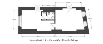 Pronájem kancelářských prostor 62 m², Praha 1 - Malá Strana