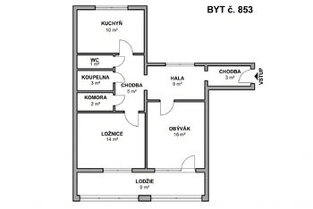 Prodej bytu 2+1 v osobním vlastnictví 63 m², Zlín